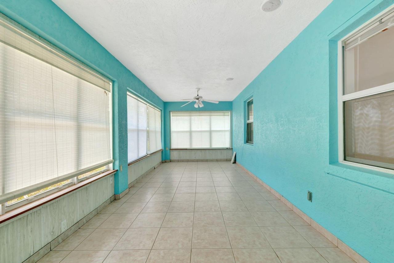 enclosed back porch