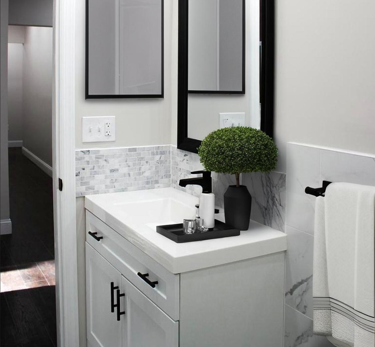 Sleek modern bathroom