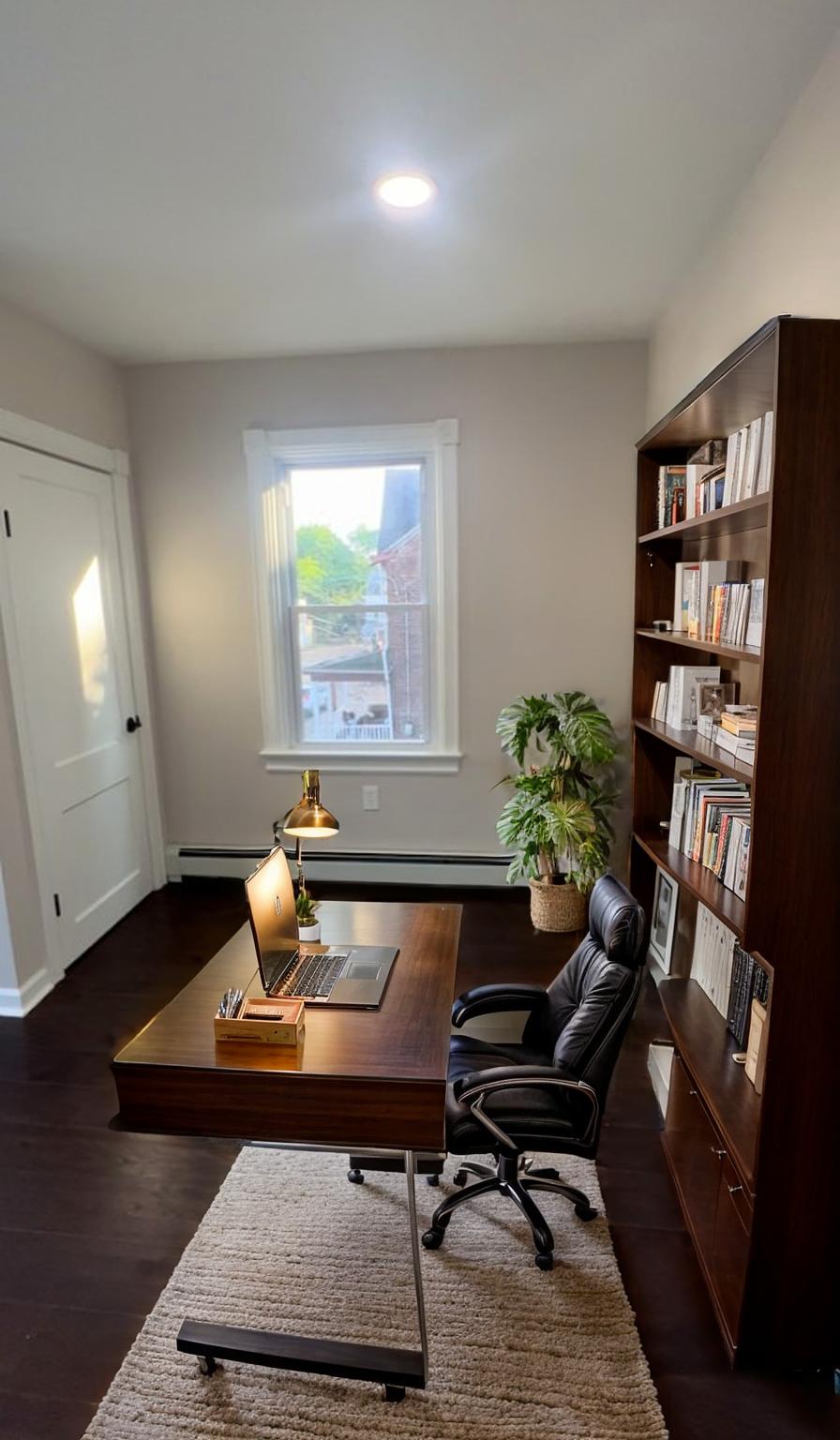 Bright and inviting home office space.