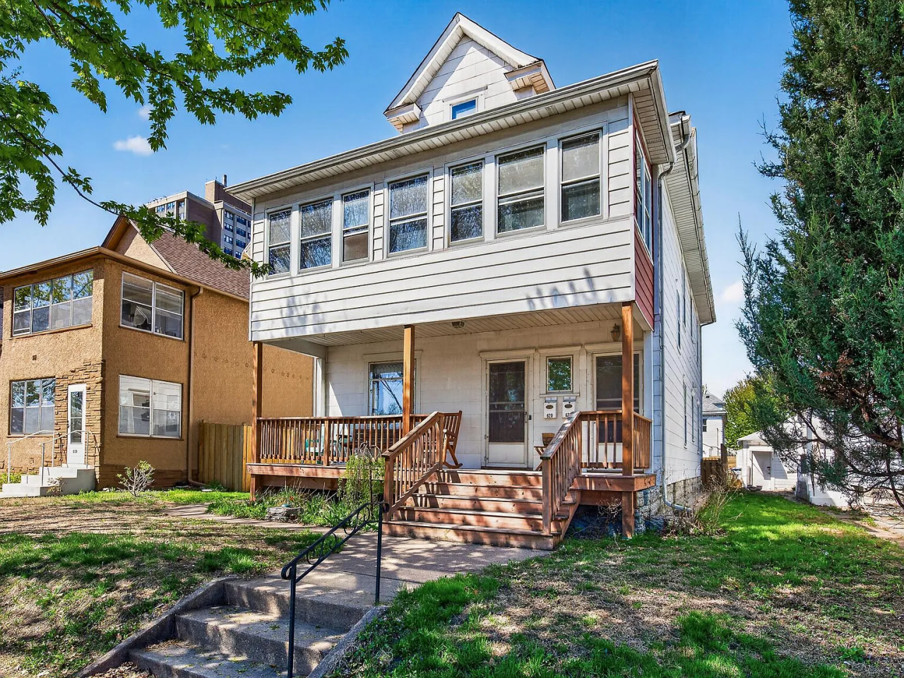 Front exterior of duplex at 620 Van Buren St NE Minneapolis MN