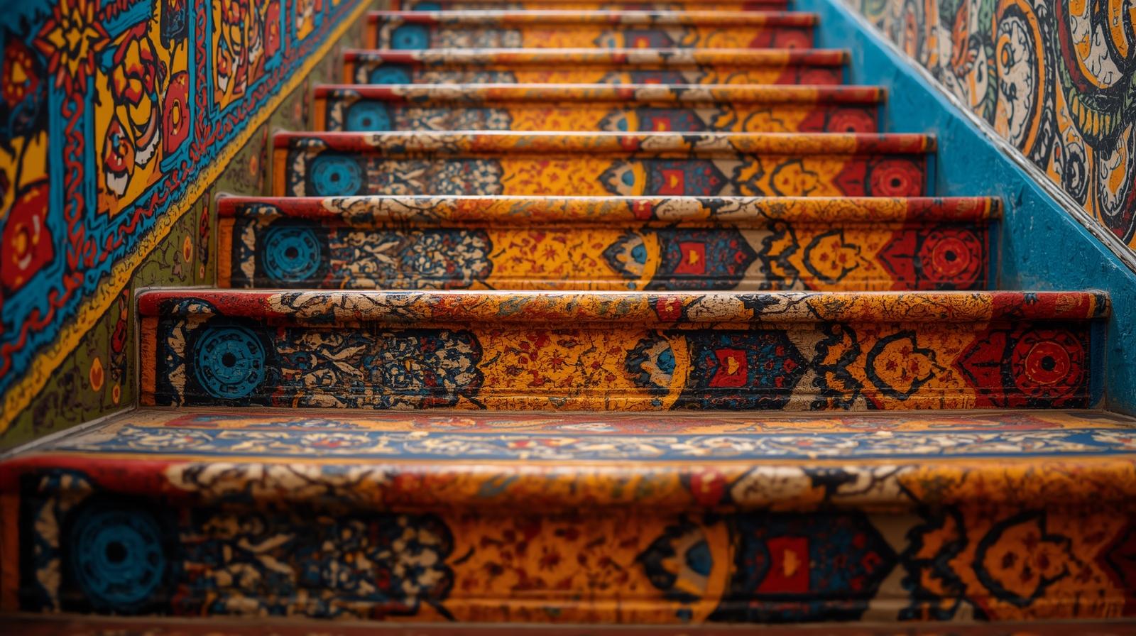 Vibrant Painted Stairs Designs to Elevate Your Interior Design