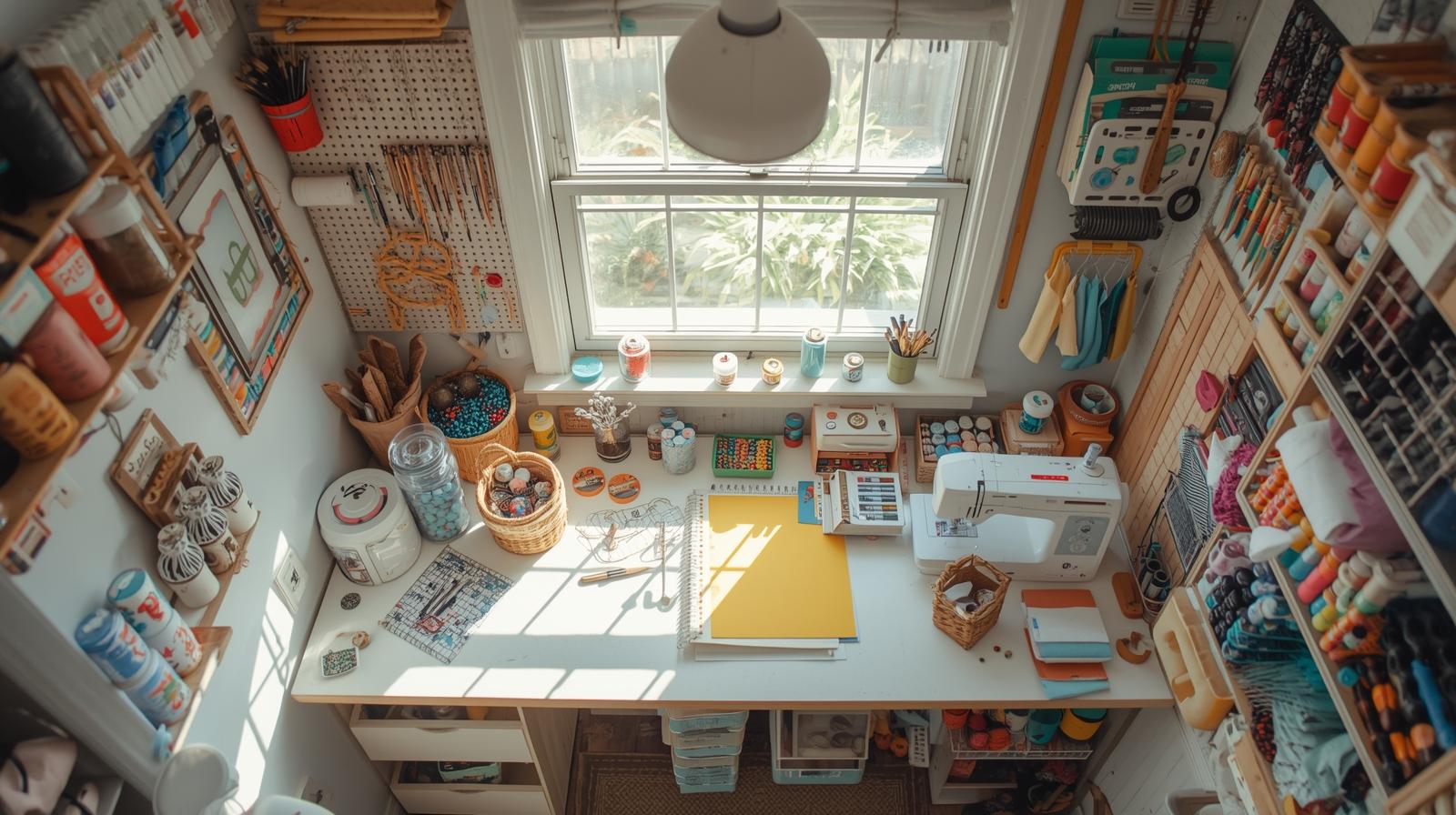 How To Turn A Small Space Into A Dream Craft Room Workspace On A Budget