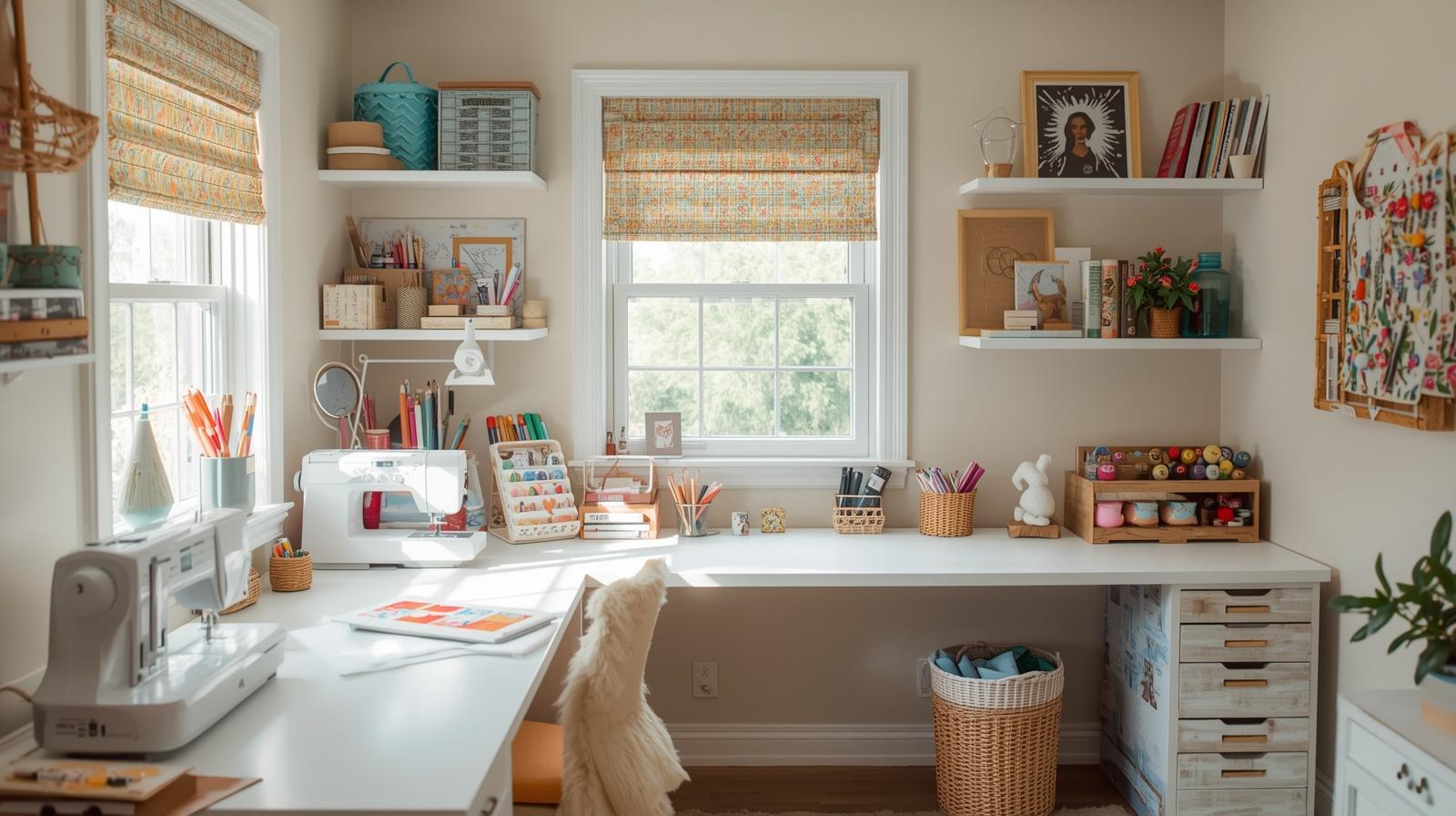 Cute & Functional Craft Room on a Budget