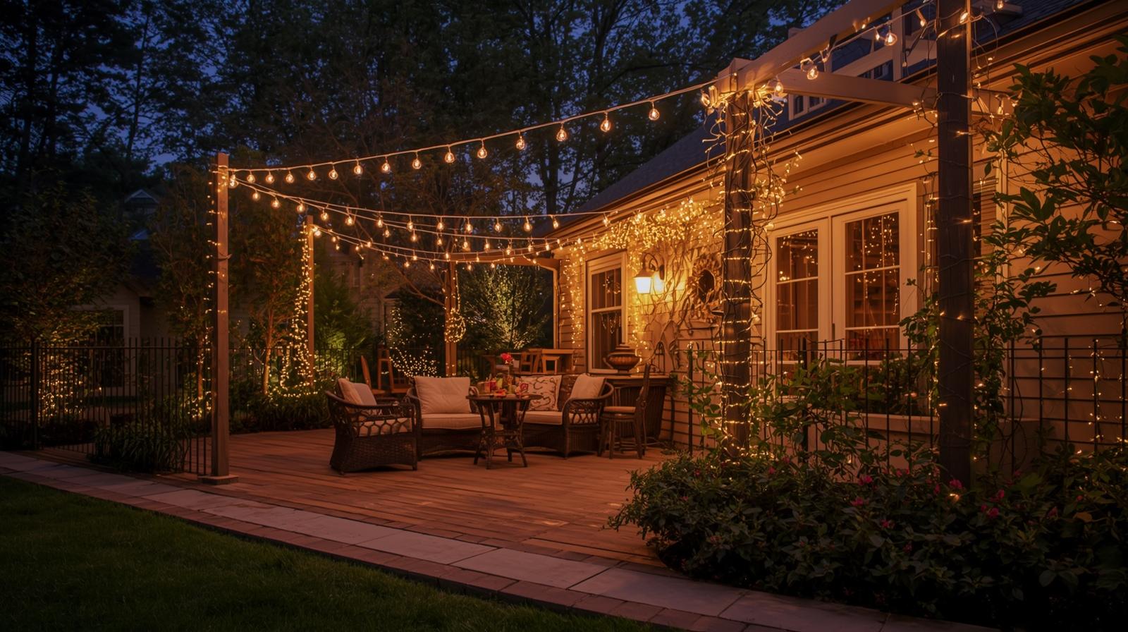 Brighten Your Nights with Patio String Light Designs