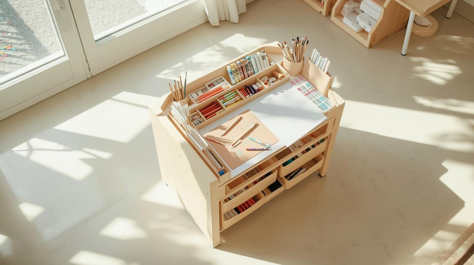 A Portable, Organized Kids' Art Station