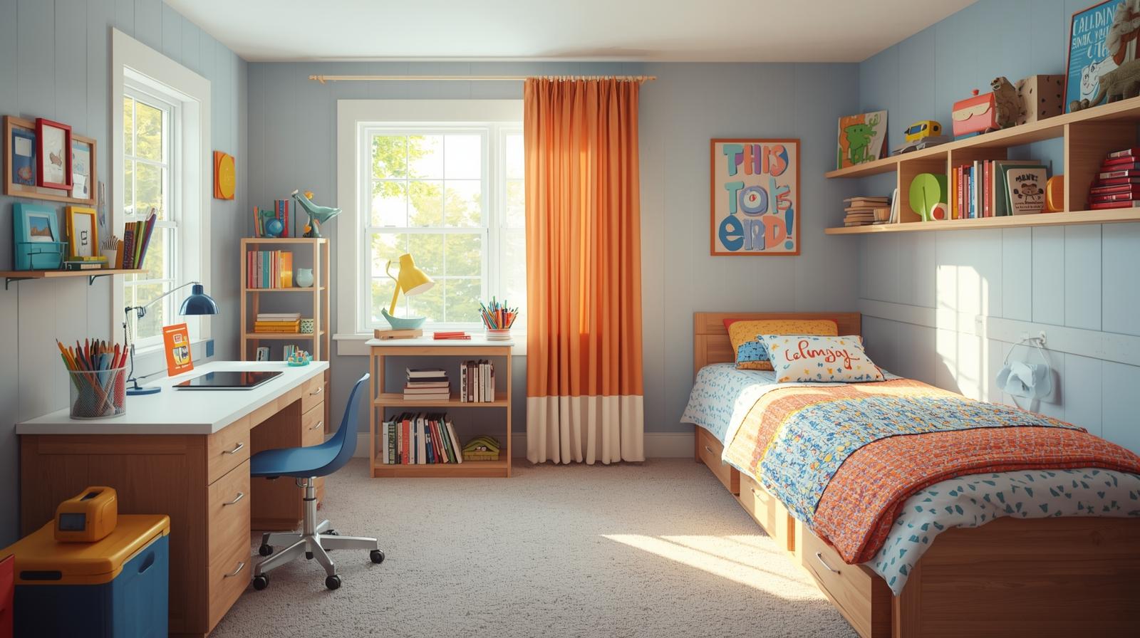 An Organized Boys' Bedroom