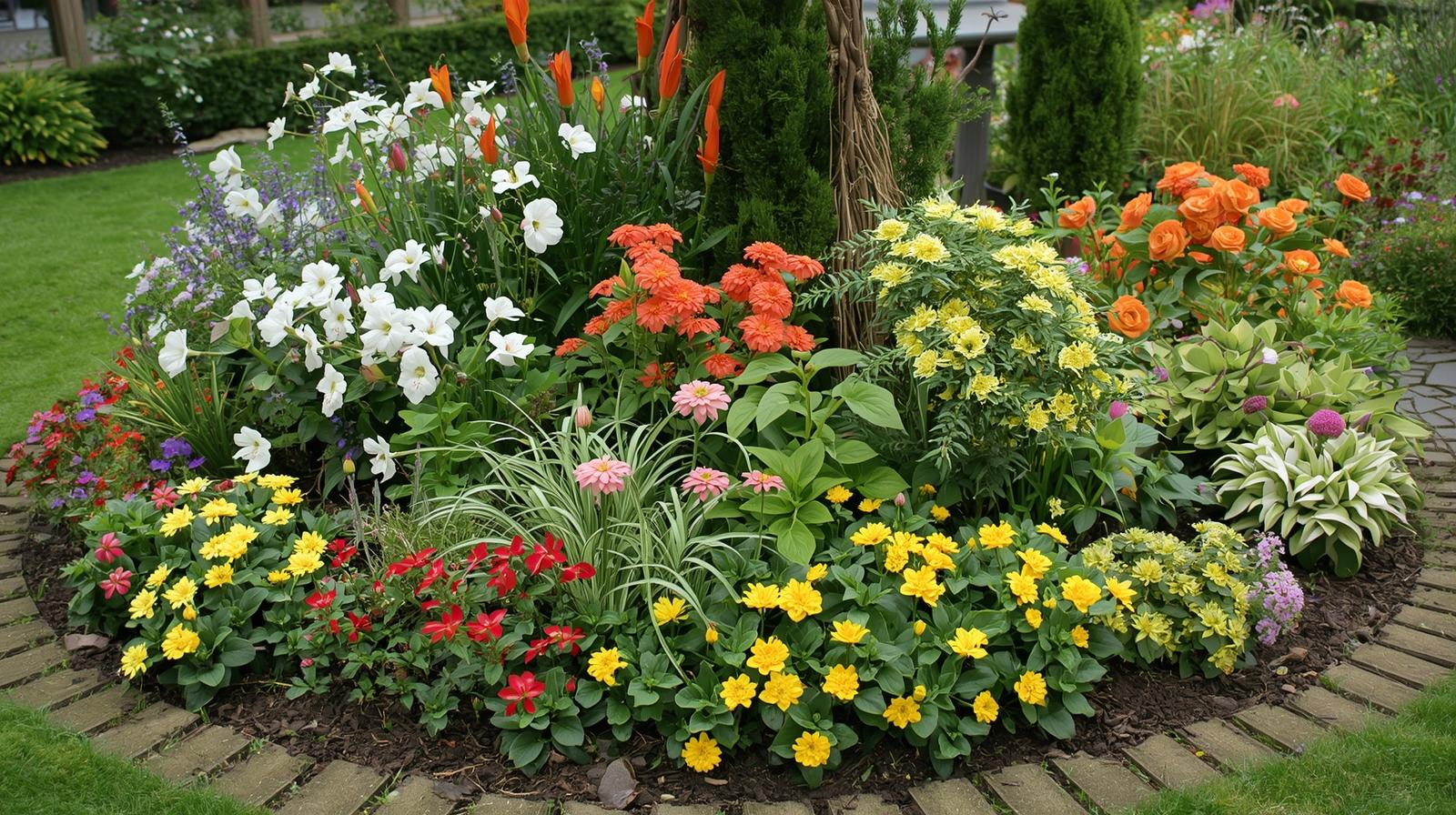 Colorful and Creative Flower Bed Design Ideas