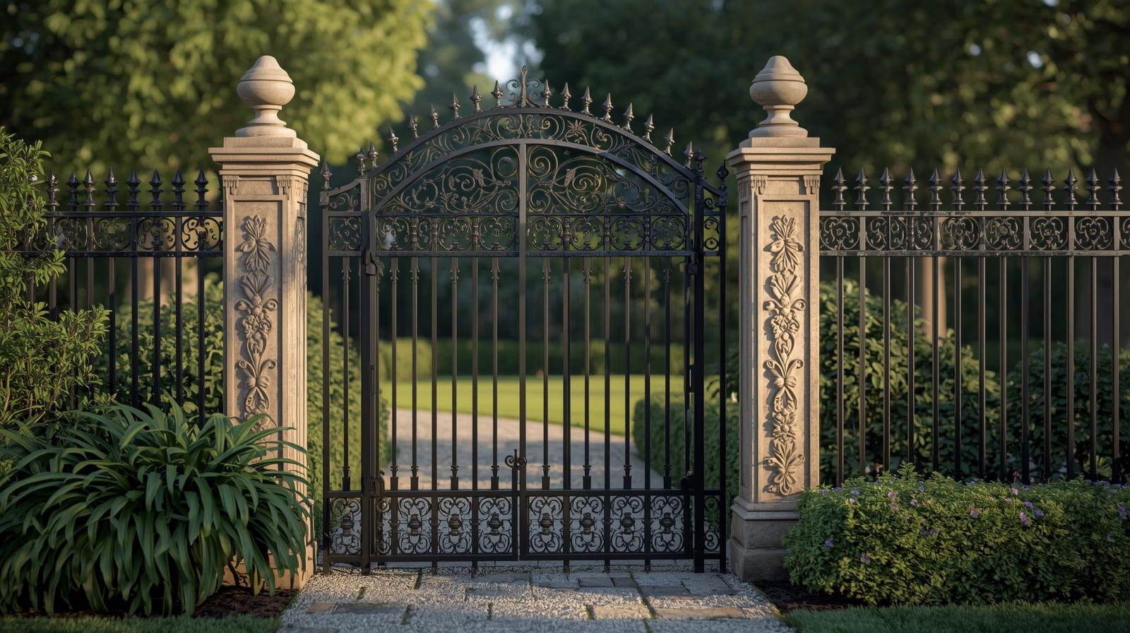 27 Wrought Iron Fence Design Ideas