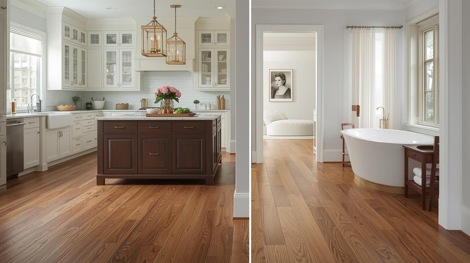 Should You Use Hardwood Floors in Kitchens and Bathrooms?