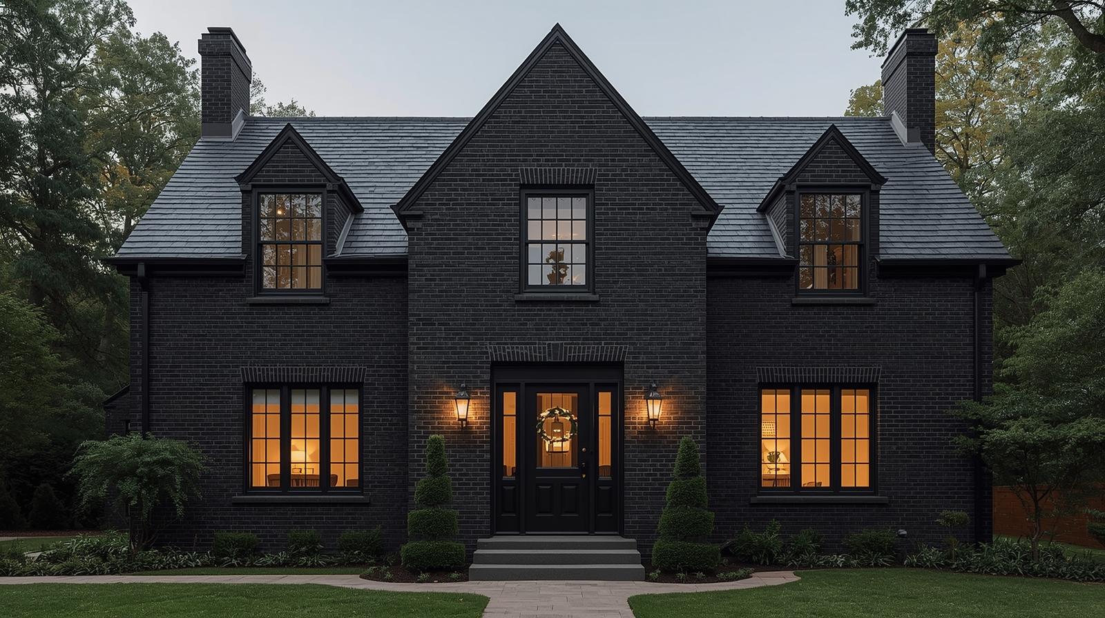 12 Black Brick House Exteriors to Inspire You