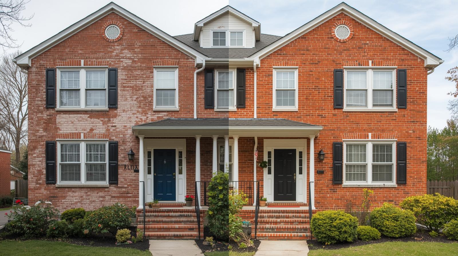 15 Painted Brick Houses with Before and After Photos