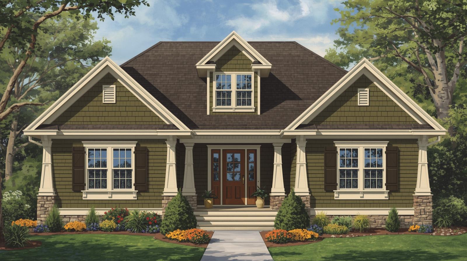 8 Dark Olive Green House Designs