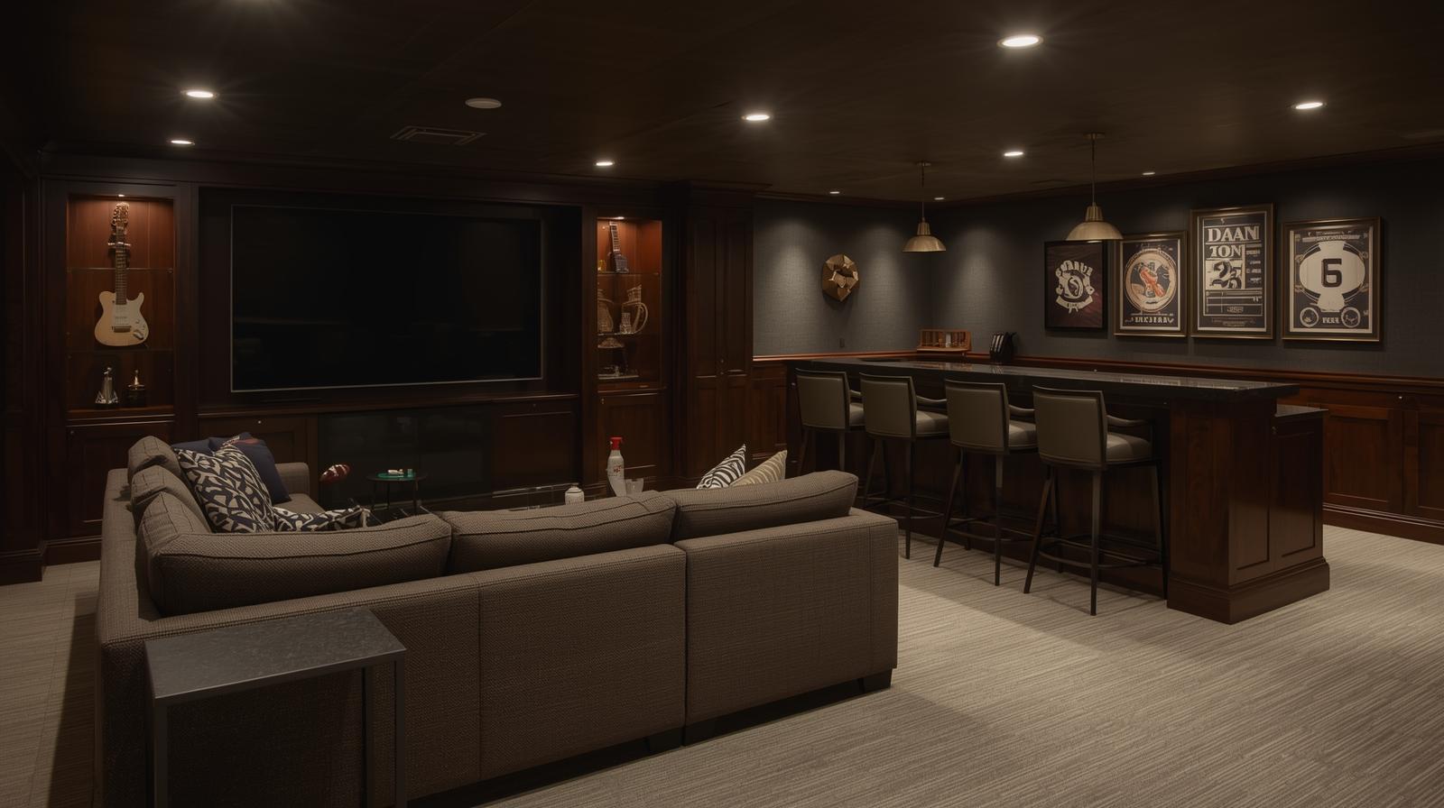 Unique Design Ideas for Men’s Basement Man Caves