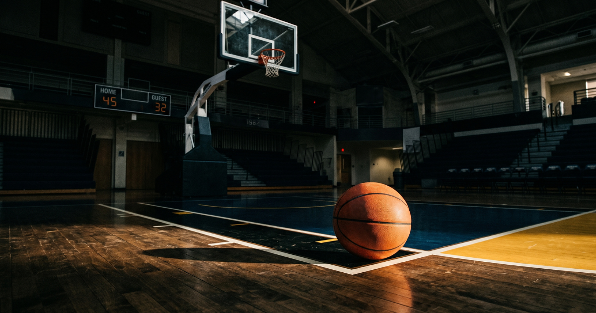 The ball in basket