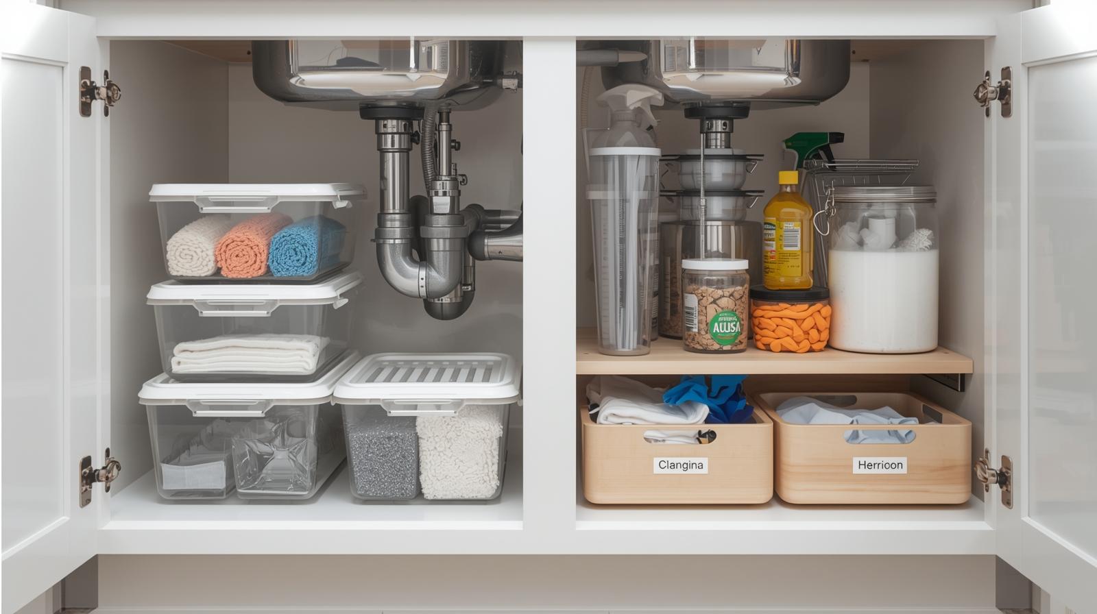 How to Organize Under the Sink in the Kitchen (6 tips to create a place for everything!)