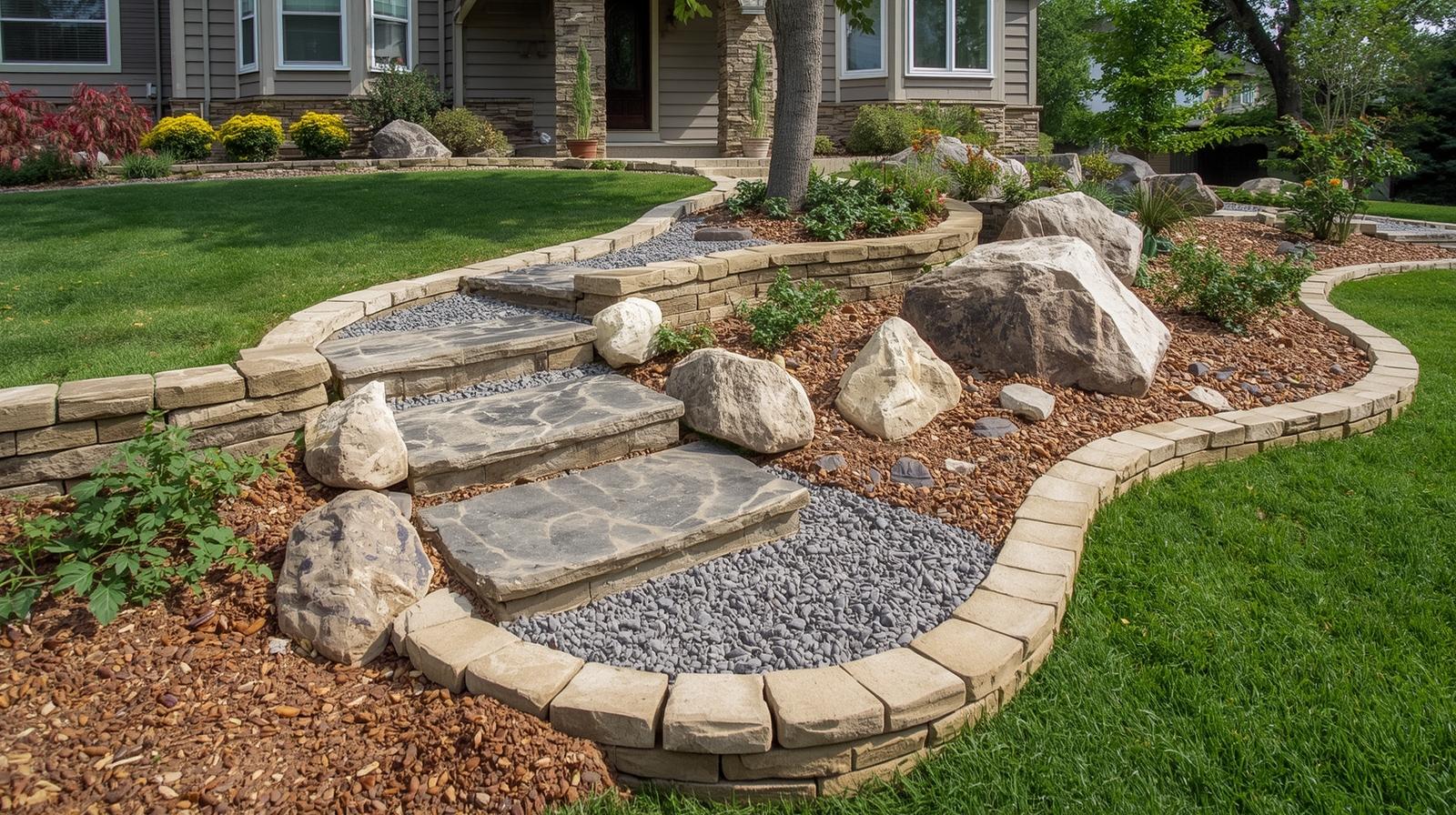 40 Stone Edging Ideas for Exterior Landscaping Designs
