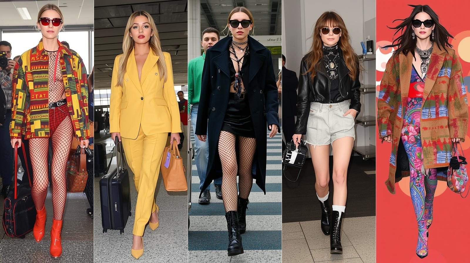 Most Outrageous Celebrity Airport Outfits — Naomi Campbell Hazmat Suit Lady Gaga