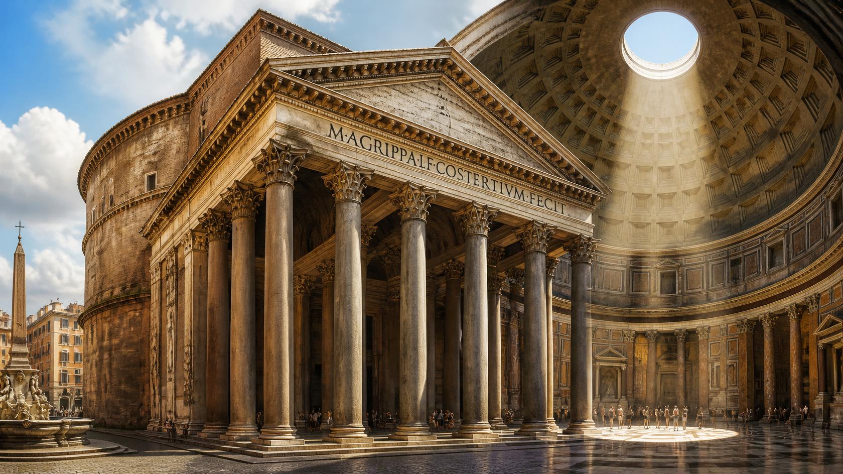 Pantheon Roman Temple - Rome Italy Travel Guide Tour