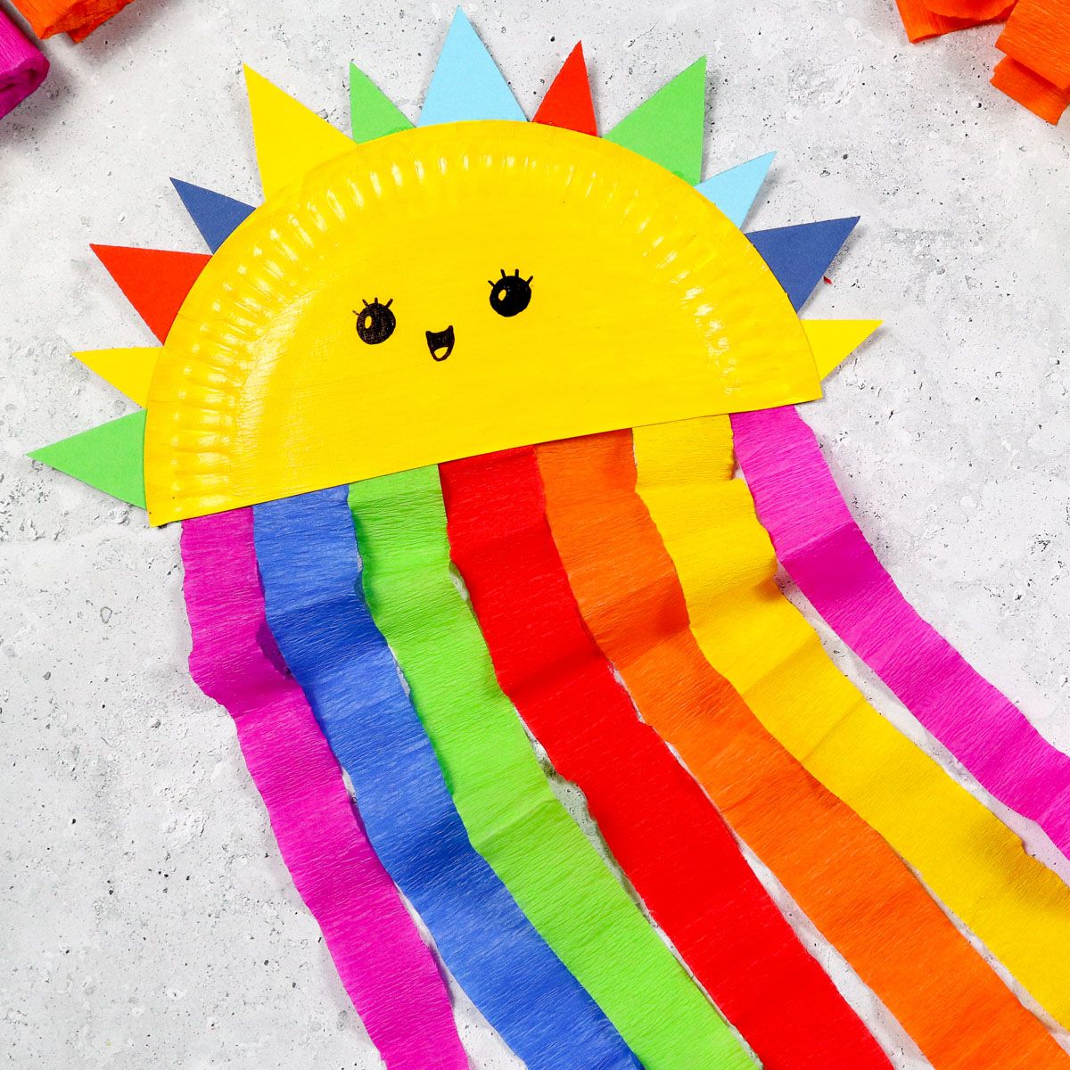 Paper Plate Rainbow Craft