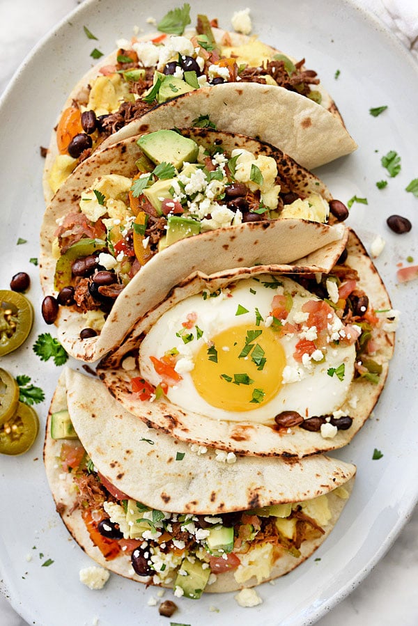 Breakfast Tacos Recipe (with Shredded Beef)