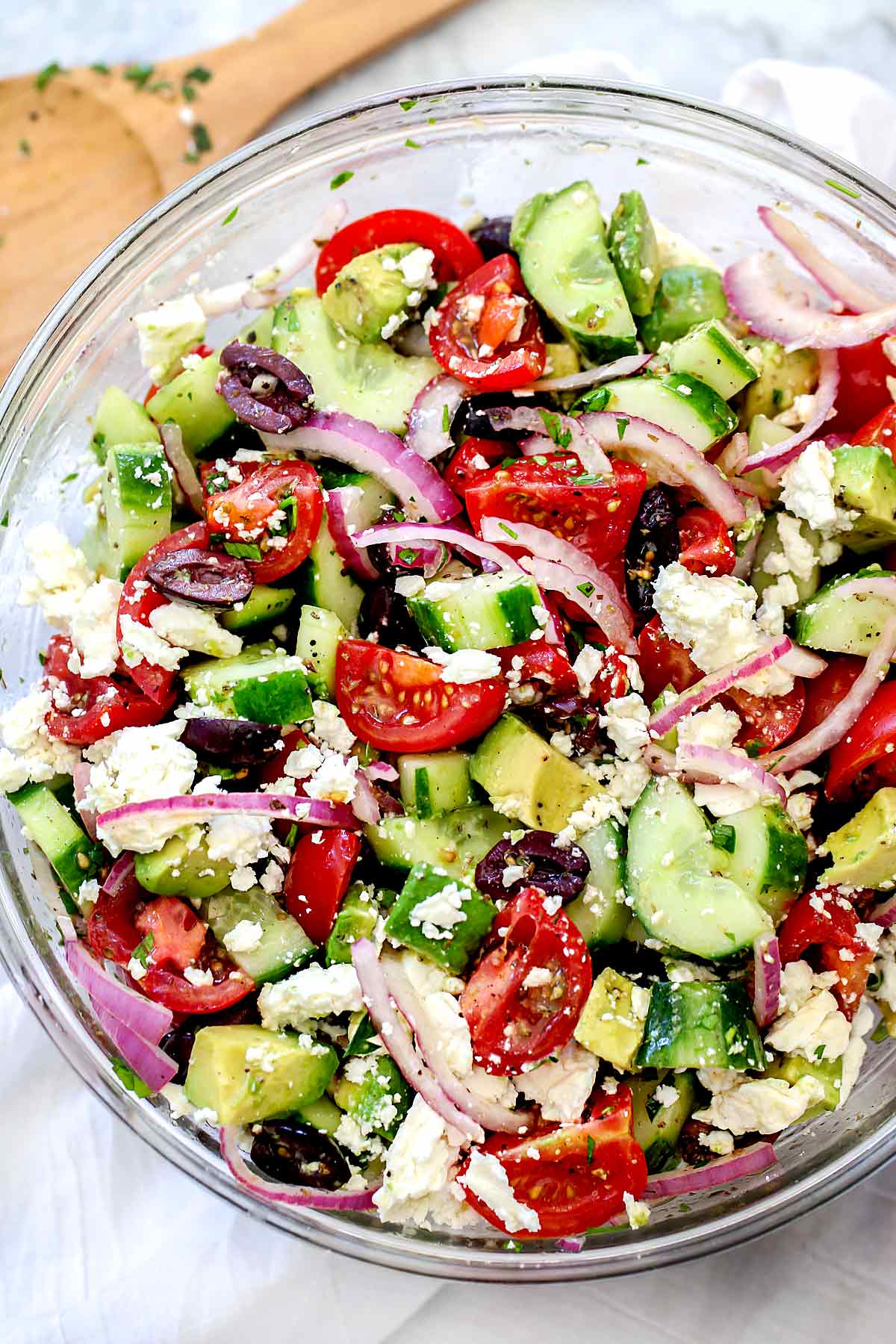 Greek Salad with Avocado