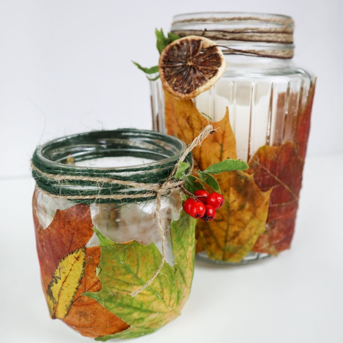 DIY Leaf Candle Holder