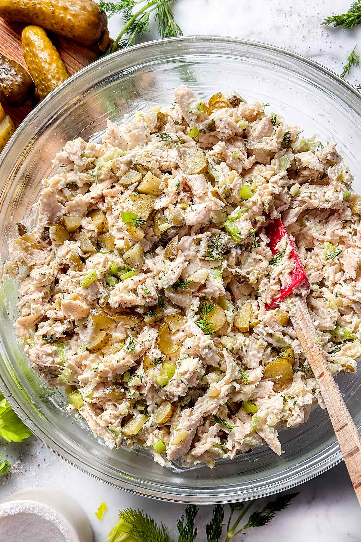 Dill Pickle Chicken Salad (So Tangy!)
