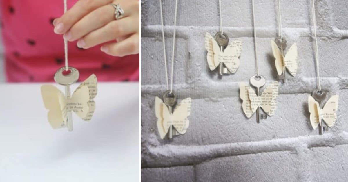 DIY Rustic Butterfly Decoration from an Old Book