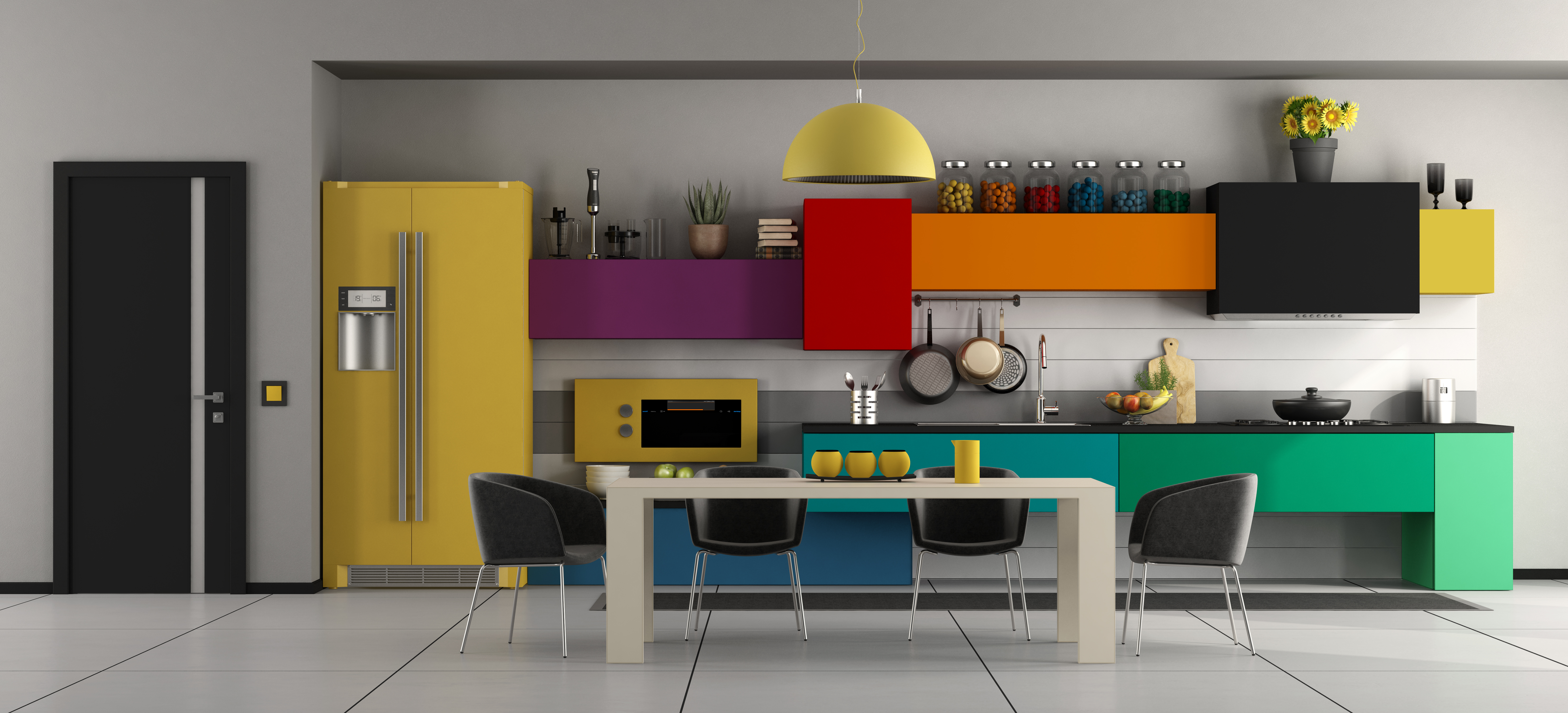 28 Inspiring Colorful Kitchen Appliances