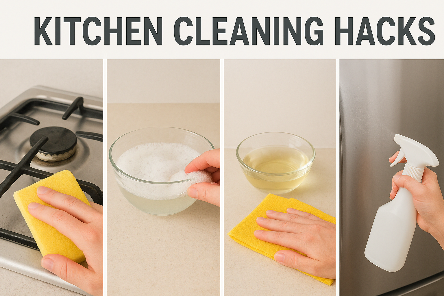 15 Super Easy Kitchen Cleaning Hacks