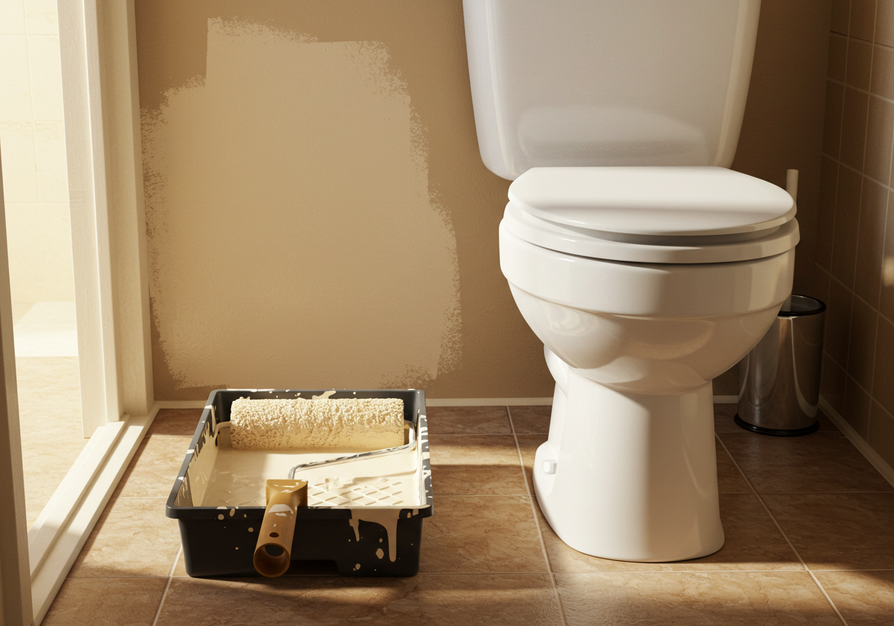 How to Paint Behind a Toilet