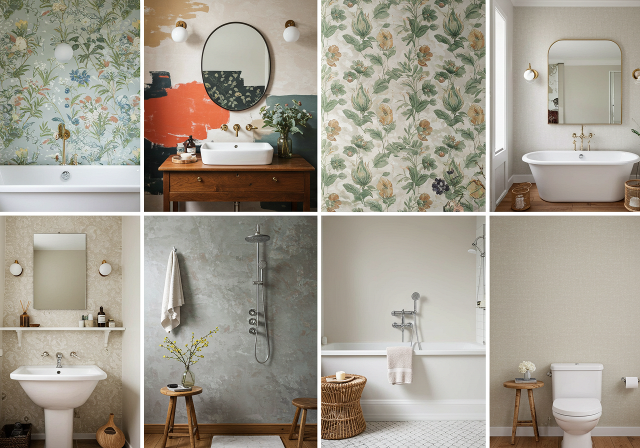 Trendy and Creative Wallpaper Ideas to Transform Your Bathroom