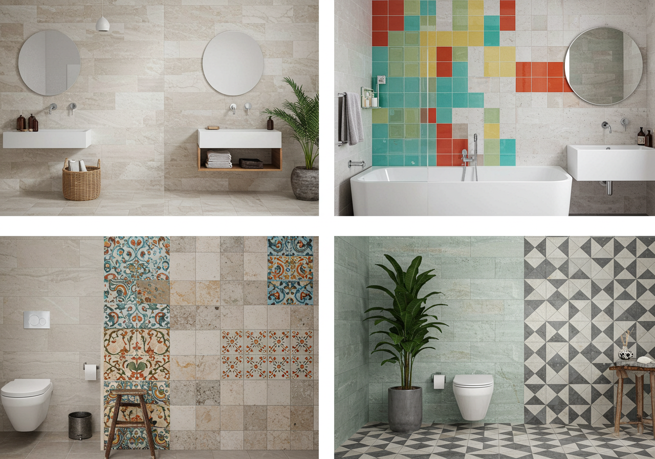 Stylish and Creative Bathroom Tile Design Inspirations