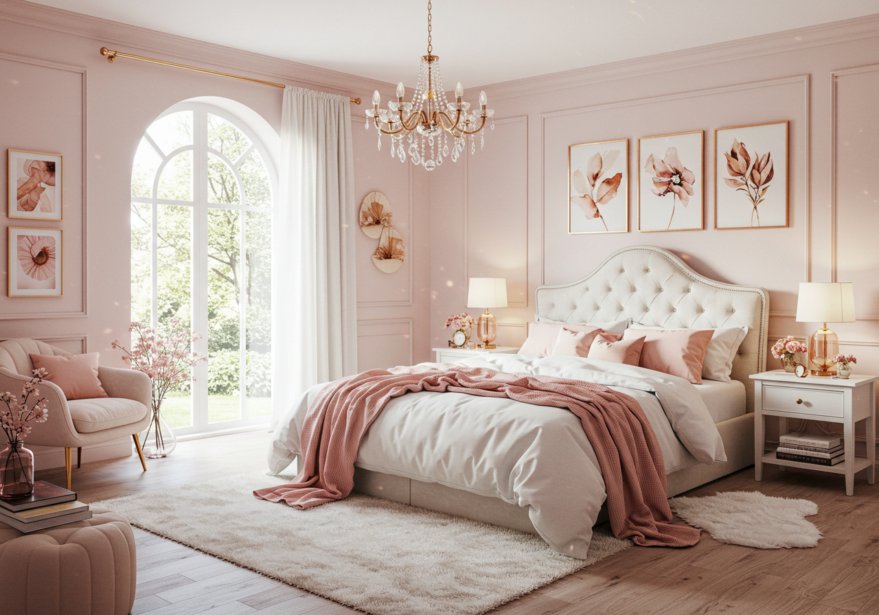 82 Lovely And Dreamy Pink Bedrooms