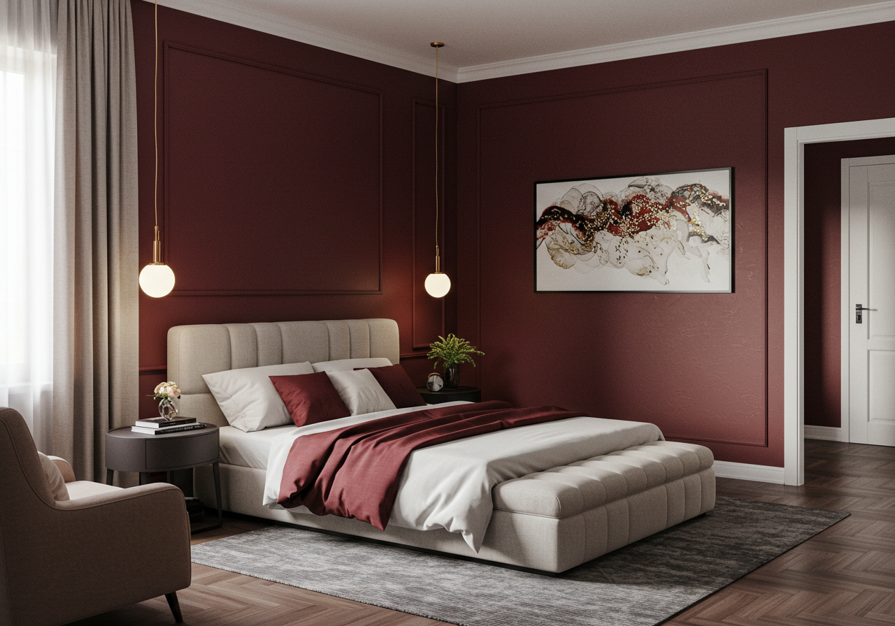 37 Sophisticated Burgundy Bedroom Decor Ideas