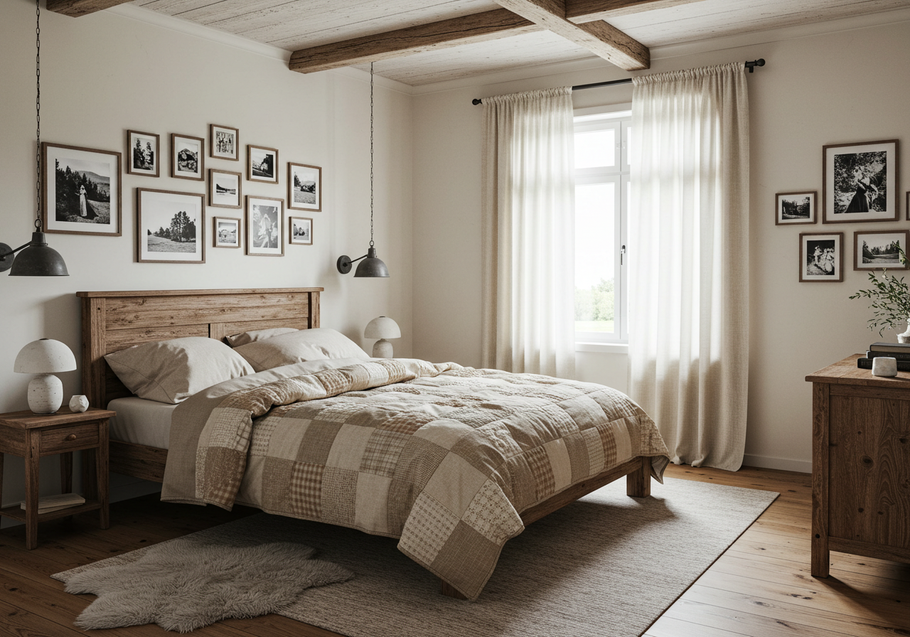 40 Beautiful Farmhouse Bedroom Design Ideas