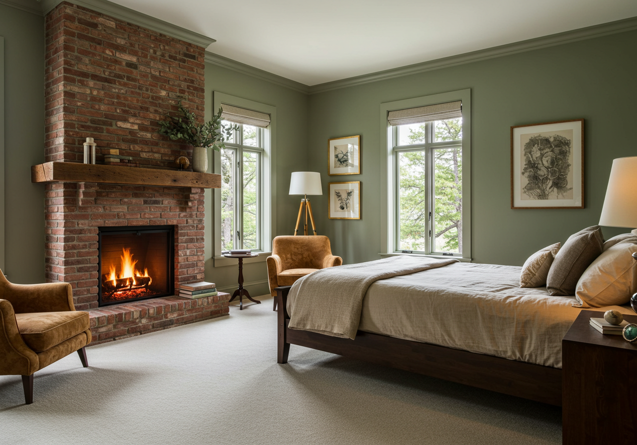 33 Warm & Cozy Master Bedrooms with Fireplaces