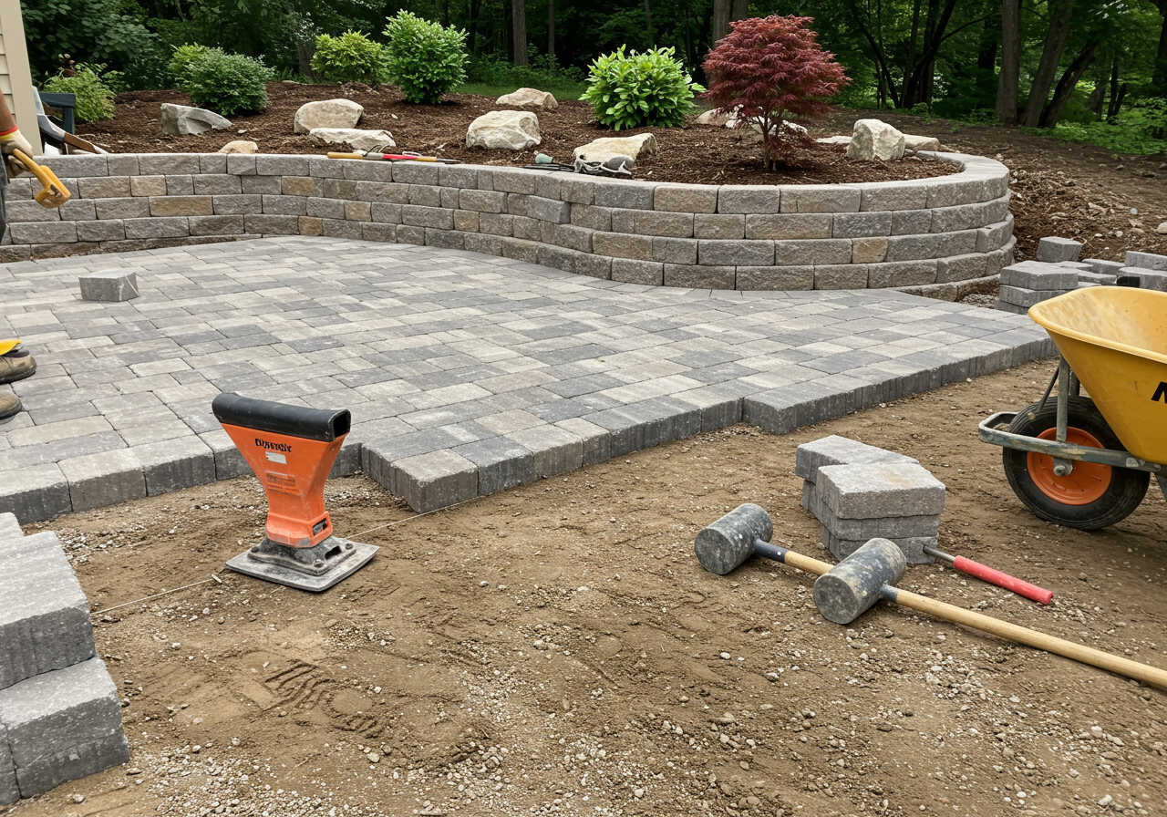Hardscape Construction: Interlock and Retaining Wall Hardscape Installation