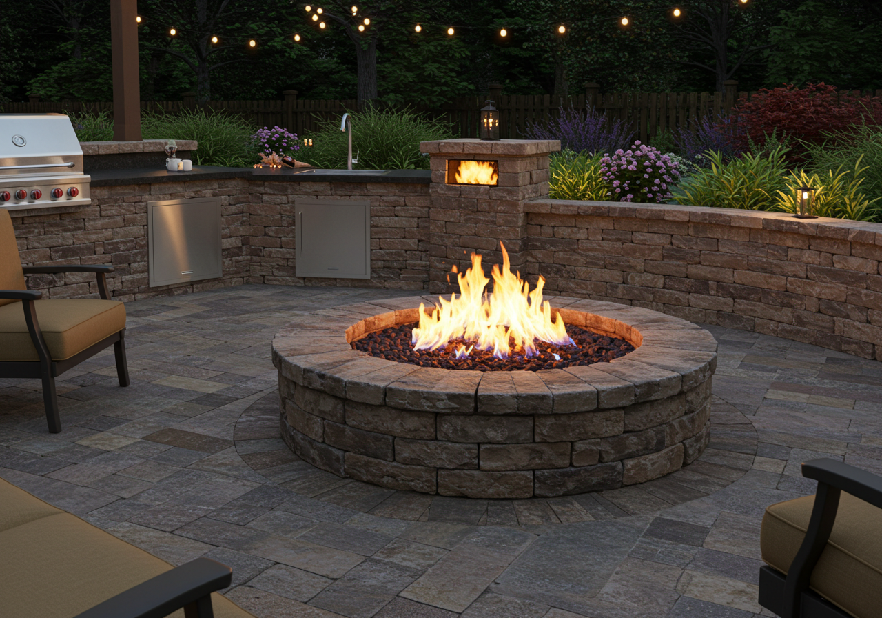 Building a Gas Fire Pit and Fire Features