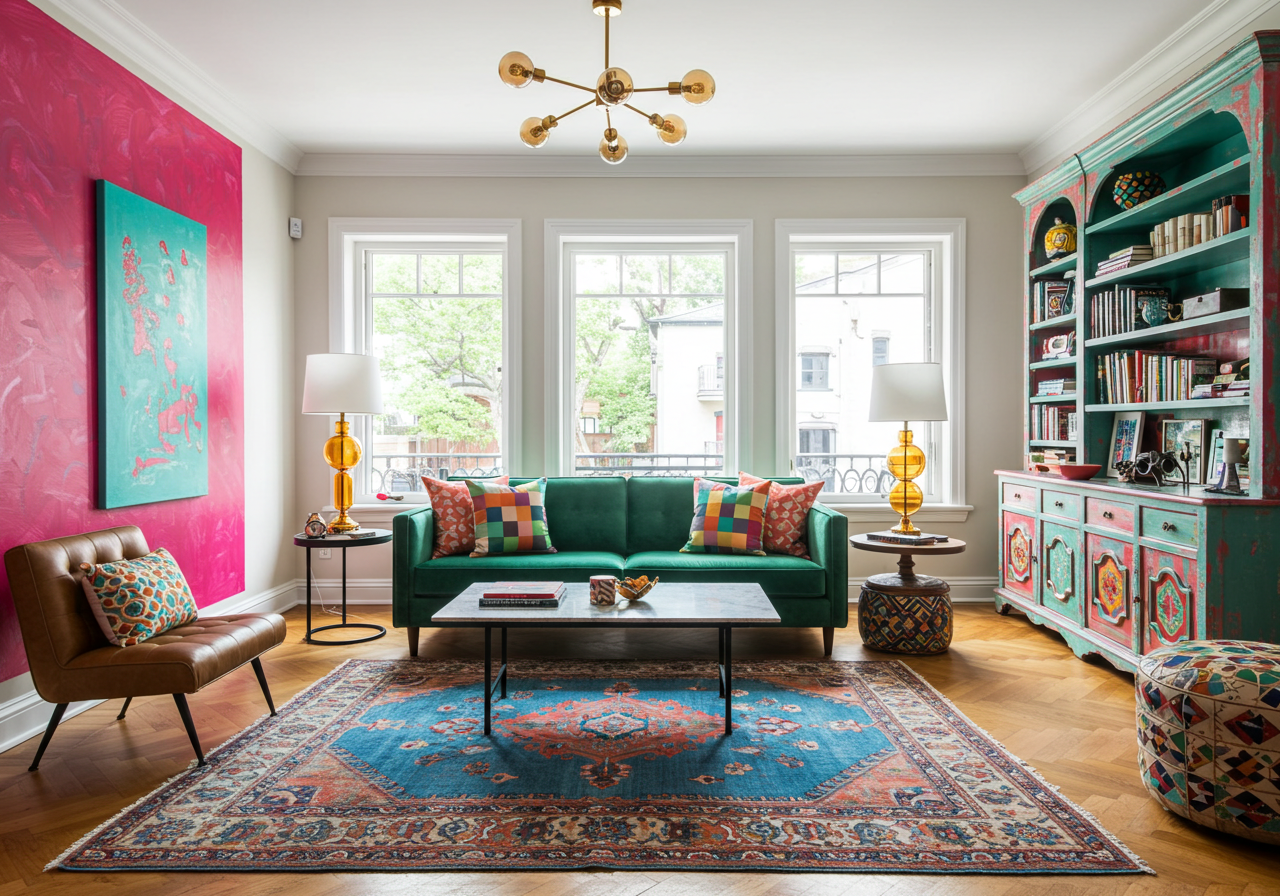 42 Boldly Colorful Living Rooms to Inspire You