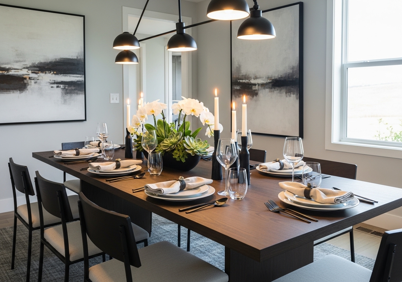 Style a Dining Room Table, Whether It’s Round or Rectangle