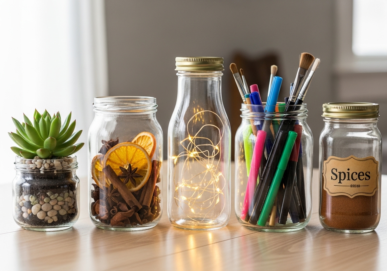 17 Creative Ways to Reuse Grocery Store Glass Jars Around the House