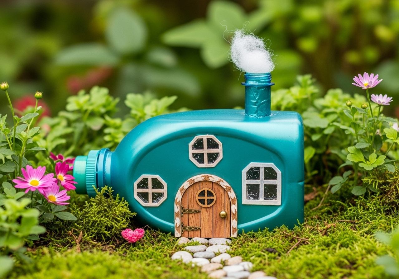 How To Make a Fairy House From an Upcycled Detergent Bottle