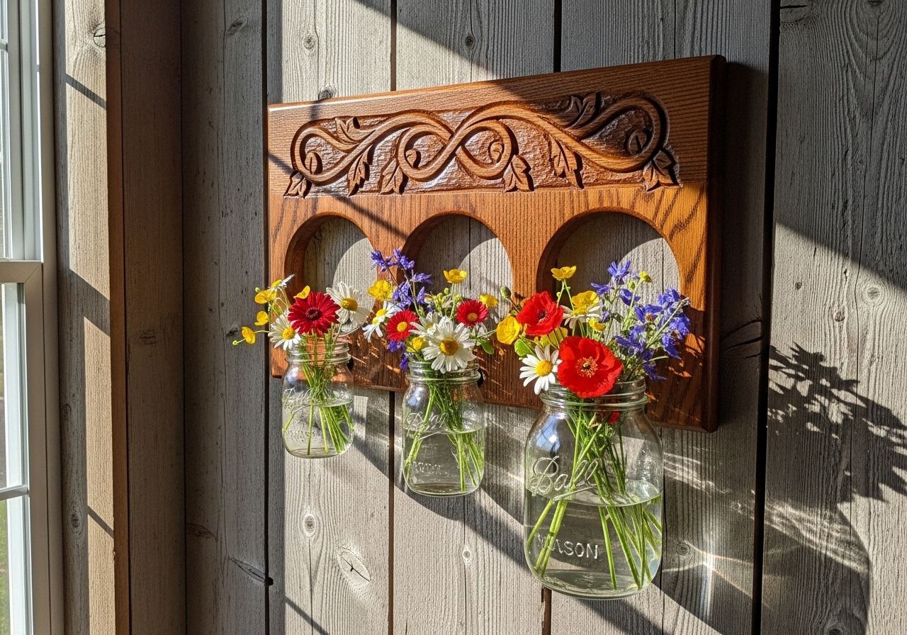 How To Make A Wooden Jar Vase Hanger