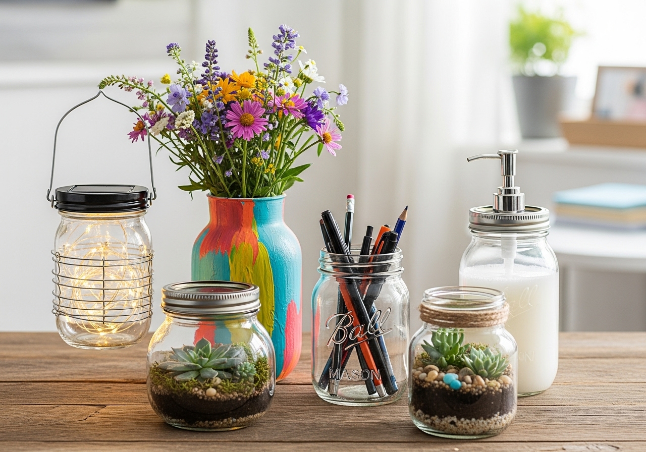 Upcycled Mason Jars: 9 Ways to Reuse Mason Jars!