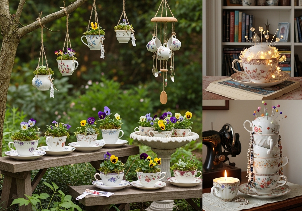 31 Creative DIY Teacup Crafts for Your Home and Garden