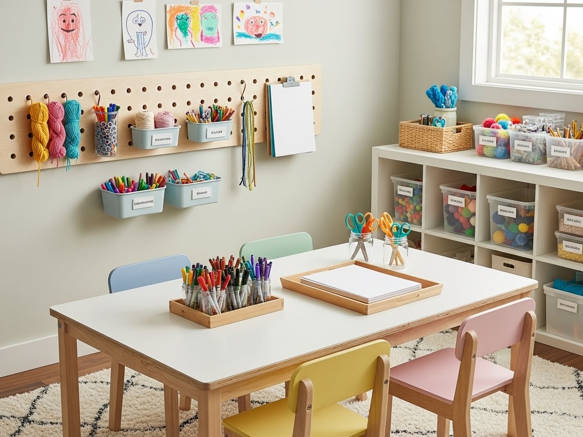 7 expert tips for creating an organized crafts space for kids