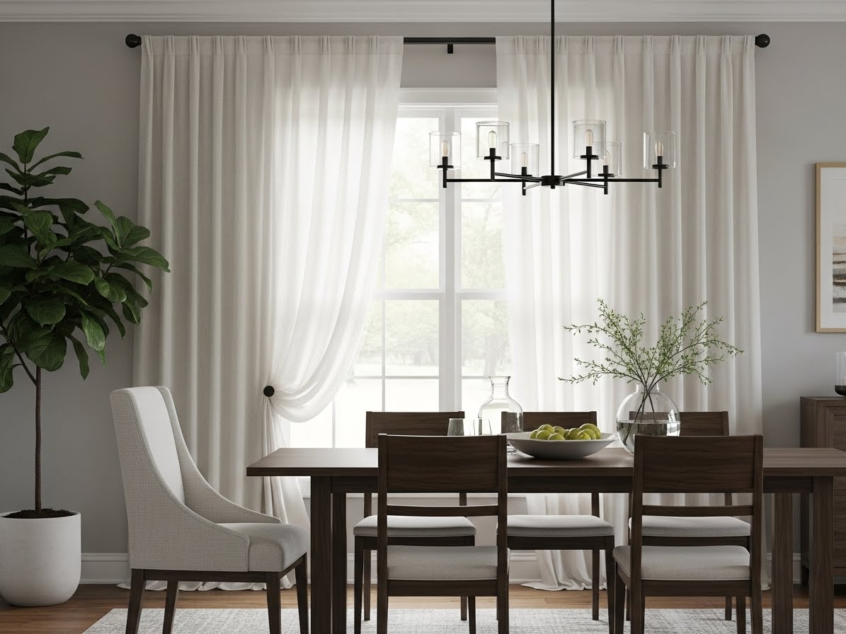 23 Stylish Dining Room Curtain Ideas