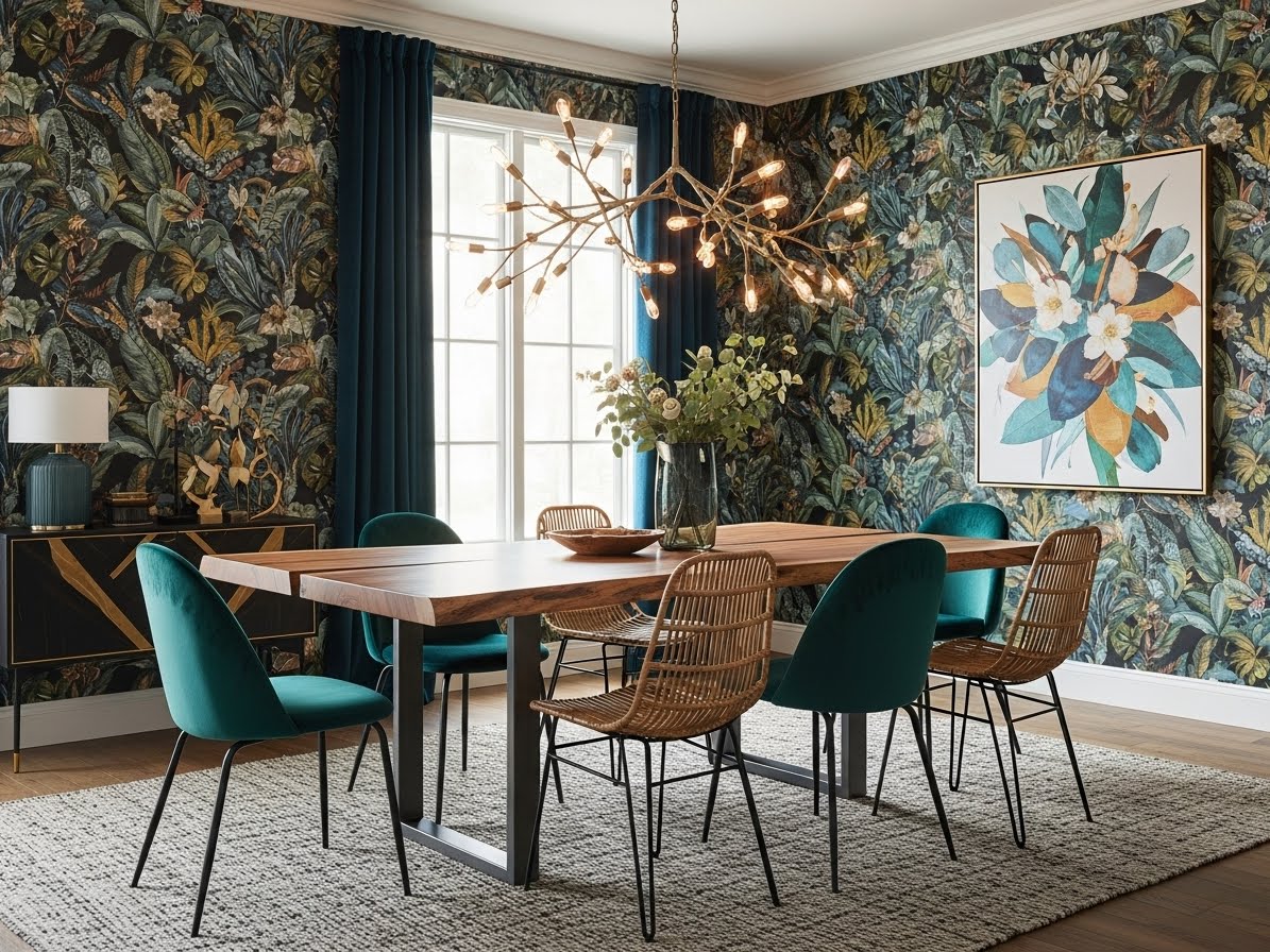 40 Dining Room Ideas, From Statement Wallcoverings to Nontraditional Tables