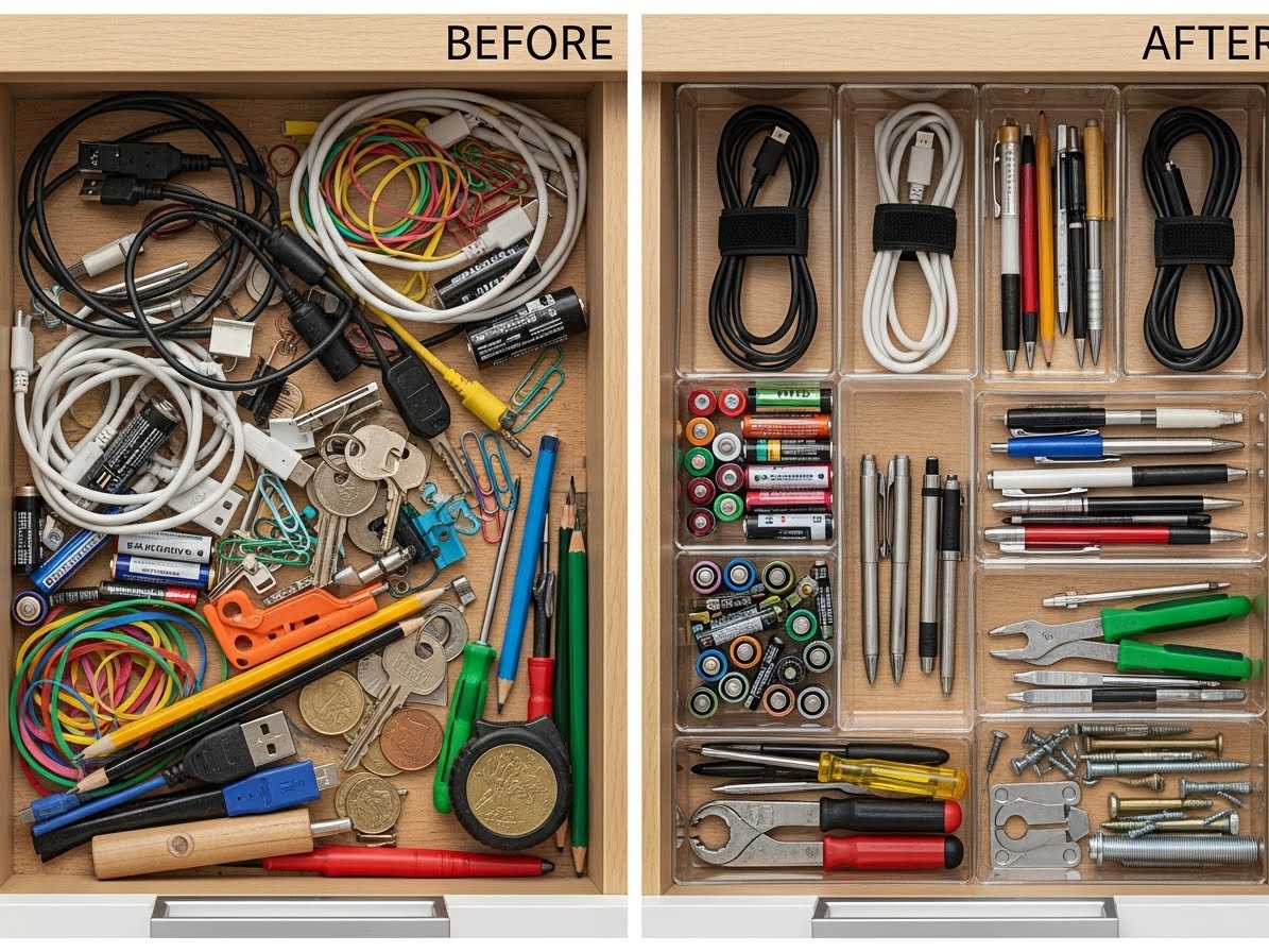Clutter Control: How to Organize Your Junk Drawer Once and For All (in 5 Minutes)